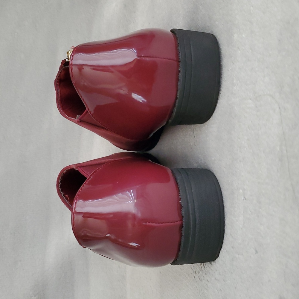QUEEN ViVi Burgundy Patent Faux Suede Shoes EUROPEAN SIZE: 37 - Picture 6 of 12